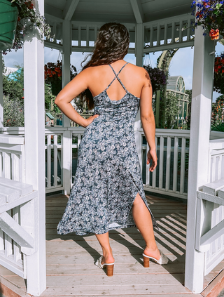 Indigo Cowl Neck Dress