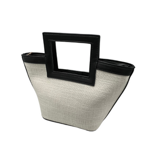 Karter Linen Handbag with Attachable Shoulder Strap