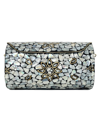 Ami Mosaic Clutch with Chain Strap (available in 3 colors)