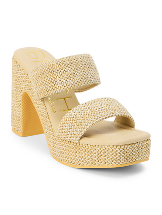 Gem Raffia Platform Heel