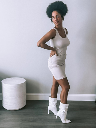 GOUJĒBĒ The Alyssa Sustainable Bodycon Racer Tank Dress