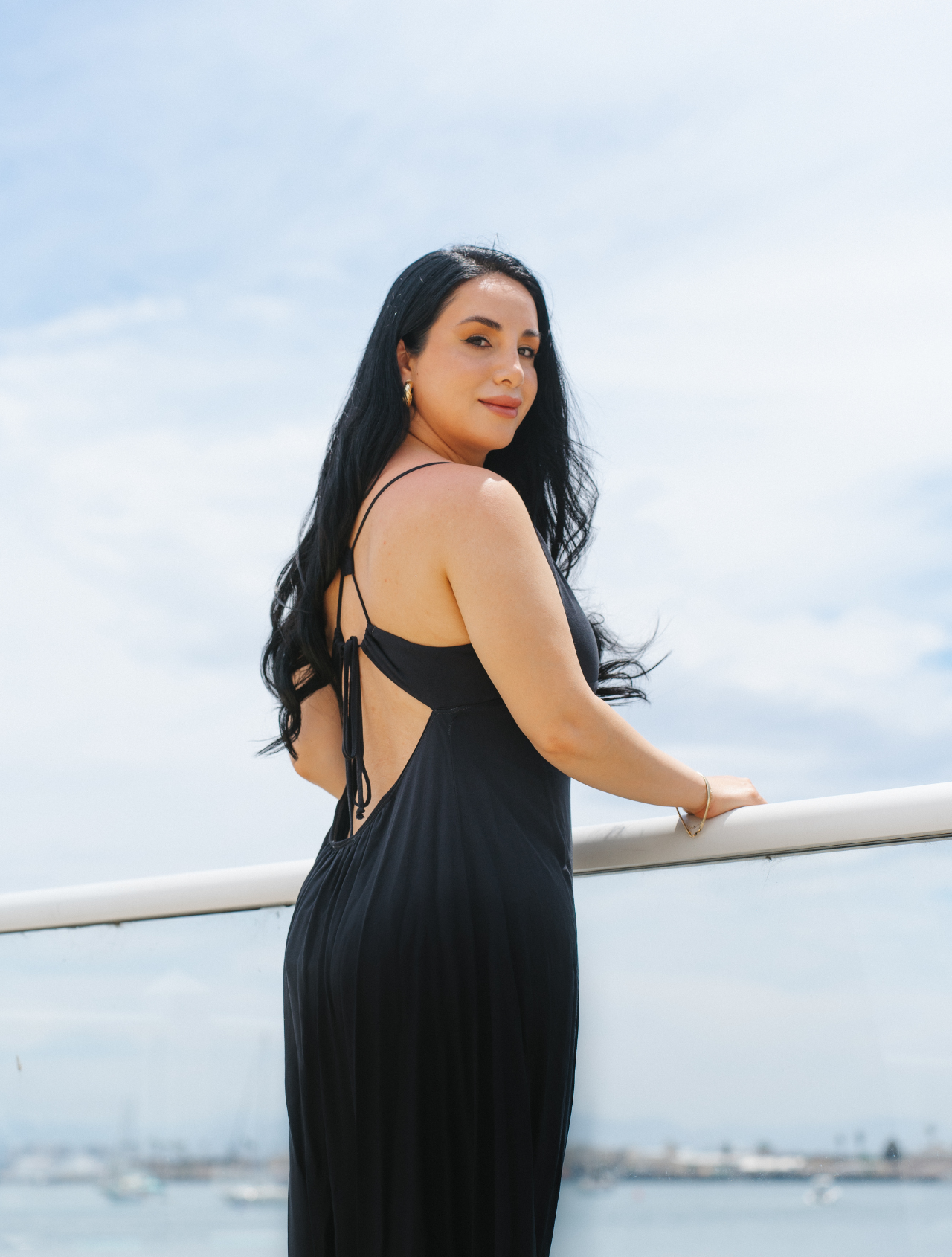 sustainable black maxi dress Marcella | Nessa Dress - S
