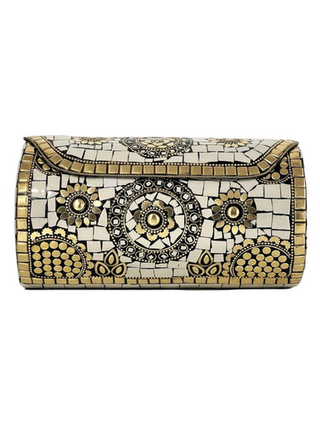 Ami Mosaic Clutch with Chain Strap (available in 3 colors)