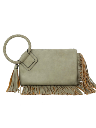 Tammy Faux Leather Fringe Wristlet