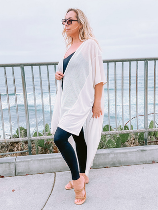 Natural Maxi Knit Kimono