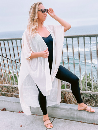 Natural Maxi Knit Kimono