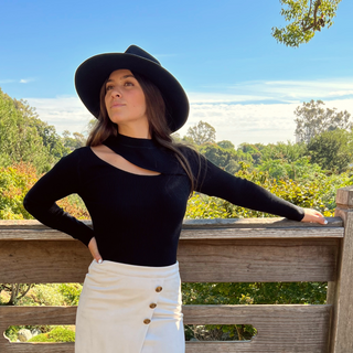 Black Cutout Sweater