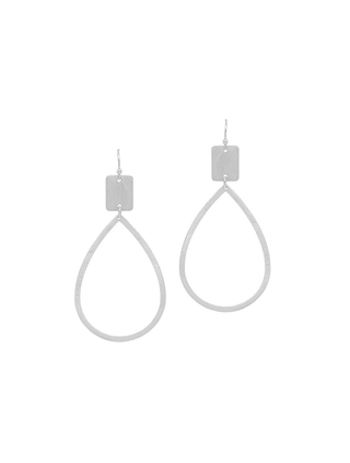 Square with Teardrop Earrings