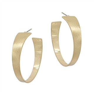 Matte Large to Thin 2" Hoop Earrings
