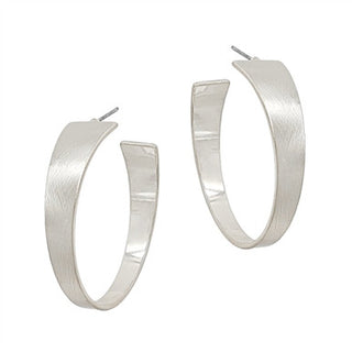 Matte Large to Thin 2" Hoop Earrings