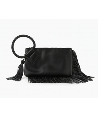 Tammy Faux Leather Fringe Wristlet