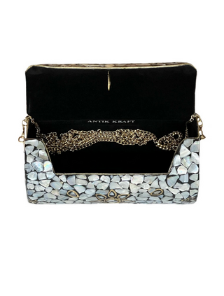 Ami Mosaic Clutch with Chain Strap (available in 3 colors)