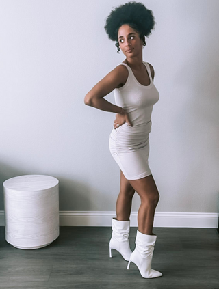GOUJĒBĒ The Alyssa Sustainable Bodycon Racer Tank Dress