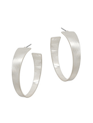 Matte Large to Thin 2" Hoop Earrings
