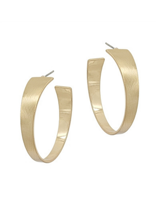 Matte Large to Thin 2" Hoop Earrings