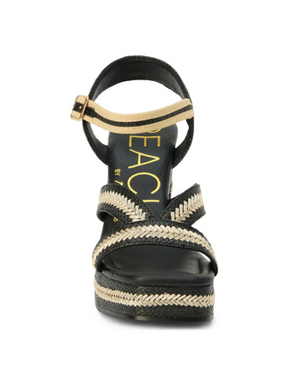 Adelaide Raffia Platform Heel with Ankle Strap