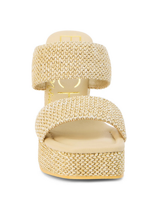 Gem Raffia Platform Heel