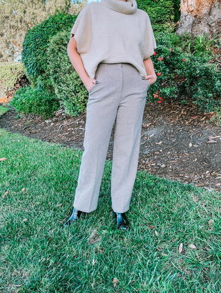 Dan Houndstooth Straight Leg Pant
