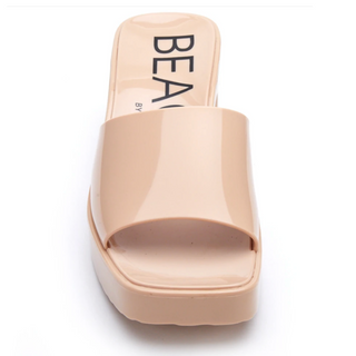 The Wade  Nude Platform Slide Sandal