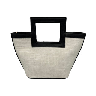 Karter Linen Handbag with Attachable Shoulder Strap