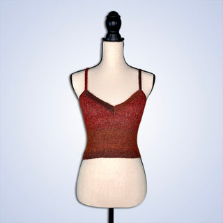 ON SALE- Wine Cropped Tank and Sweater Set