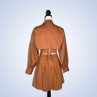 ON SALE- Terracotta High Waist Tie Back Dress