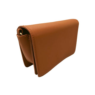 Zahra Tan Bag with Gold Chain Shoulder Strap
